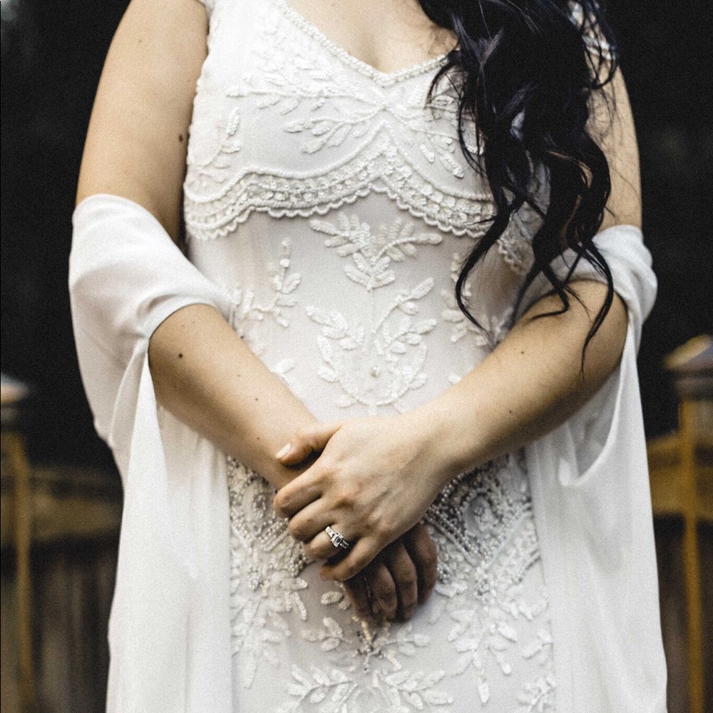 BHLDN Naomi strap dress anthropologie bridal shop